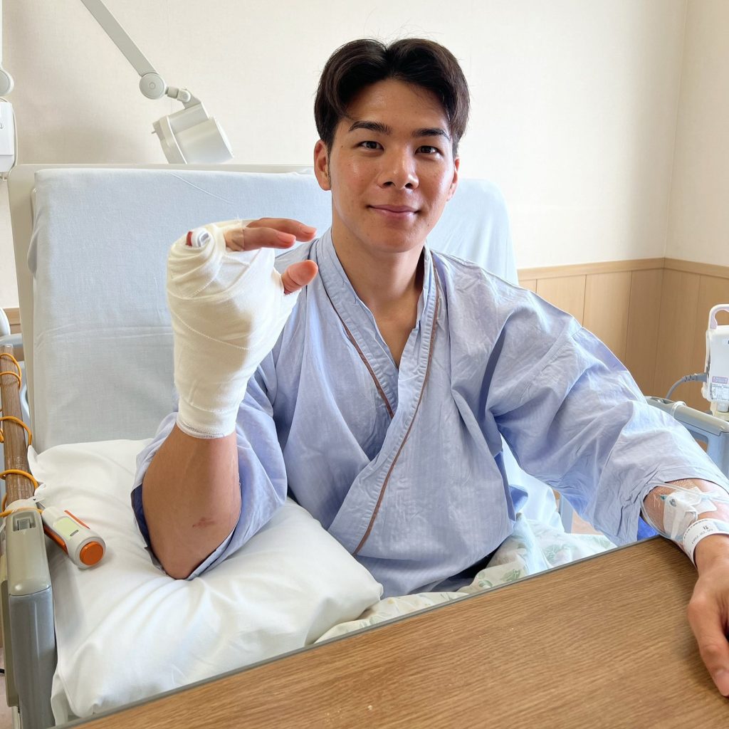 Nakagami has had surgery on his right hand for the third time