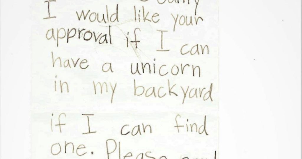A 6-year-old girl from America gets a license to keep a unicorn in her backyard after the letter |  I feel good