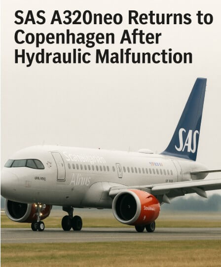 SAS A320neo Returns to Copenhagen After Hydraulic Malfunction SAS A320neo Returns to Copenhagen After Hydraulic Malfunction