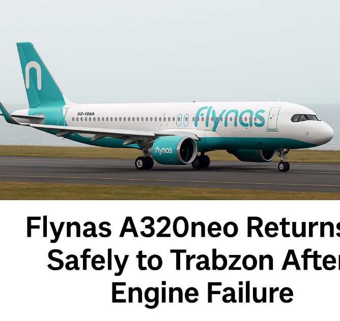 Flynas A320neo Returns Safely to Trabzon After Engine Failure Flynas A320neo Returns Safely to Trabzon After Engine Failure