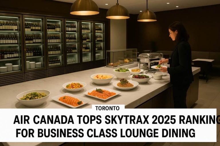 Air Canada Tops Skytrax 2025 Ranking for Business Class Lounge Dining
