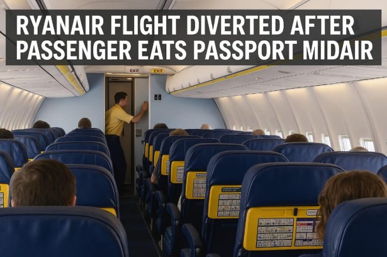 Ryanair Flight Diverted After Passenger Eats Passport Midair
