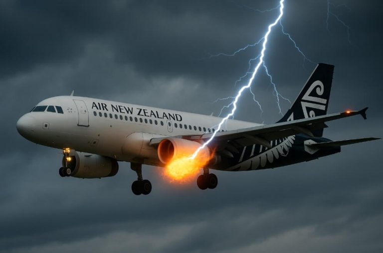 Air New Zealand Flight Struck by Lightning, Diverts to Christchurch After “Fireball” Sighted Air New Zealand Flight Struck by Lightning, Diverts to Christchurch After “Fireball” Sighted