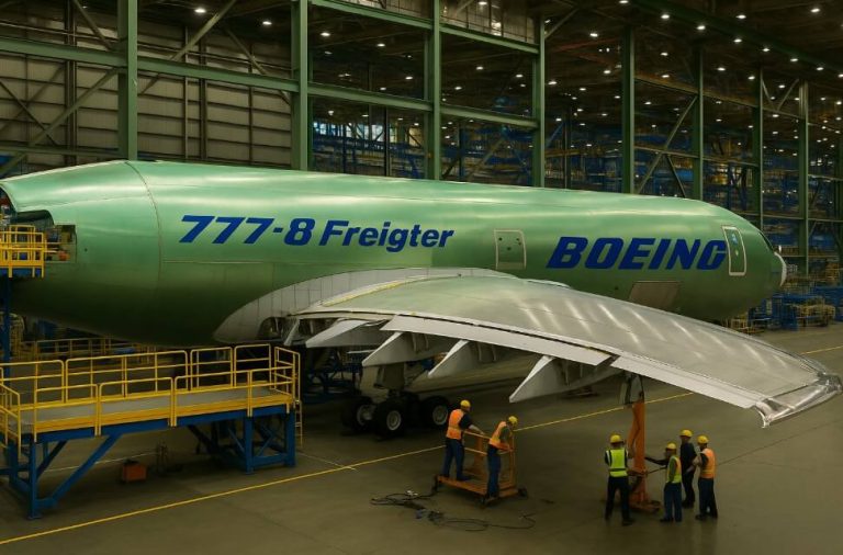 Boeing Begins Wing Assembly for Record-Breaking 777-8 Freighter