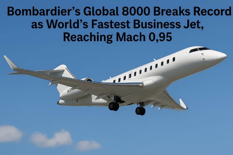 Bombardier’s Global 8000 Breaks Record as World’s Fastest Business Jet, Reaching Mach 0.95 Bombardier’s Global 8000 Breaks Record as World’s Fastest Business Jet, Reaching Mach 0.95