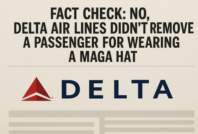 Fact Check: No, Delta Air Lines Didn’t Remove a Passenger for Wearing a MAGA Hat