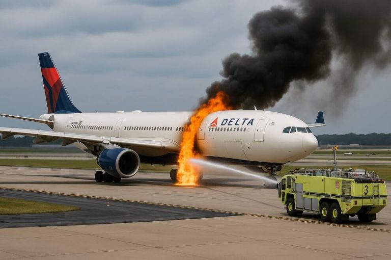 Delta Pilots Abort Takeoff After Engine Fire at Atlanta Airport