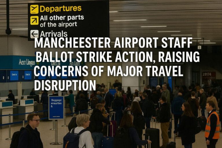 Manchester Airport Staff Ballot Strike Action, Raising Concerns of Major Travel Disruption