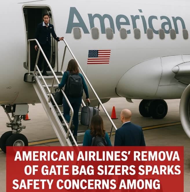 American Airlines’ Removal of Gate Bag Sizers Sparks Safety Concerns Among Flight Crews American Airlines’ Removal of Gate Bag Sizers Sparks Safety Concerns Among Flight Crews