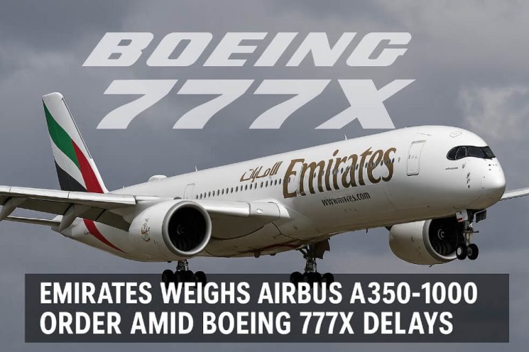 Emirates Weighs Airbus A350-1000 Order Amid Boeing 777X Delays