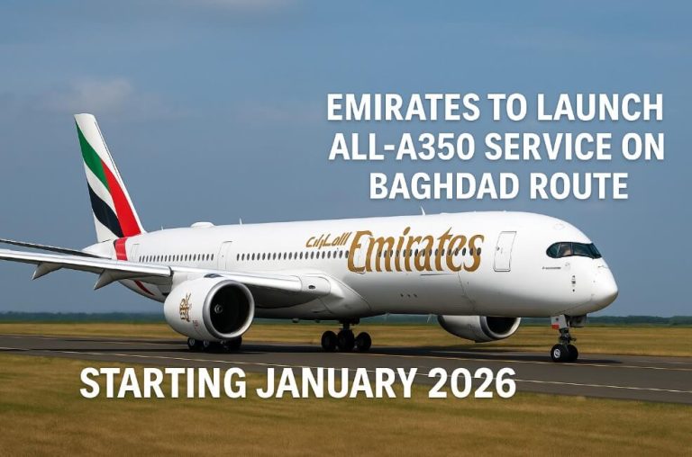 Emirates to Launch All-A350 Service on Baghdad Route Starting January 2026 Emirates to Launch All-A350 Service on Baghdad Route Starting January 2026