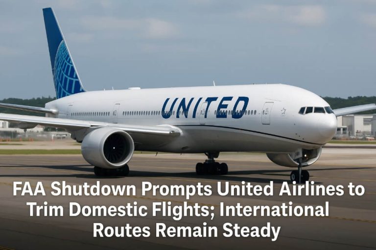 FAA Shutdown Prompts United Airlines to Trim Domestic Flights; International Routes Remain Steady