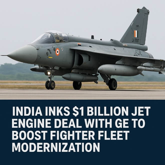 India Inks Billion Jet Engine Deal with GE to Boost Fighter Fleet Modernization India Inks Billion Jet Engine Deal with GE to Boost Fighter Fleet Modernization