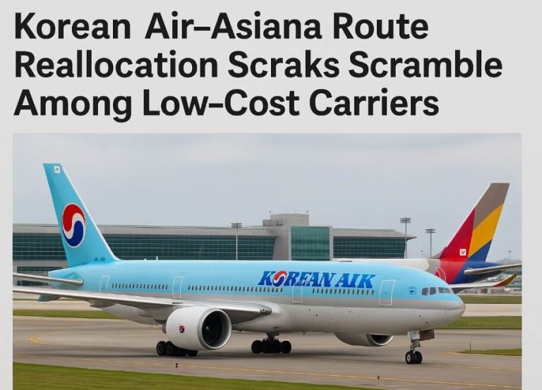 Korean Air–Asiana Route Reallocation Sparks Scramble Among Low-Cost Carriers