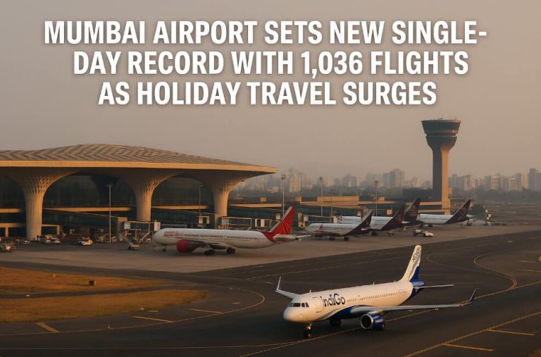 Mumbai Airport Sets New Single-Day Record With 1,036 Flights as Holiday Travel Surges Mumbai Airport Sets New Single-Day Record With 1,036 Flights as Holiday Travel Surges