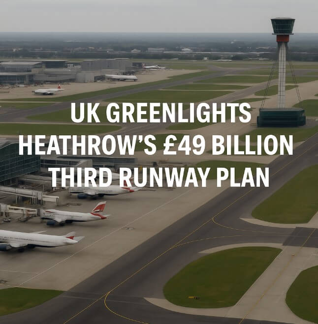 UK Greenlights Heathrow’s £49 Billion Third Runway Plan UK Greenlights Heathrow’s £49 Billion Third Runway Plan