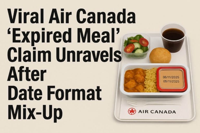 Viral Air Canada “Expired Meal” Claim Unravels After Date Format Mix-Up