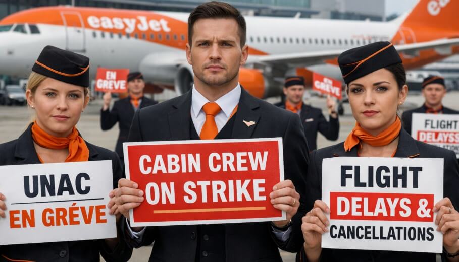 easyJet France Cabin Crew Strike Poised to Disrupt New Year Travel