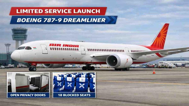 Air India to Launch First Custom-Built Boeing 787-9 With Temporary Cabin Restrictions