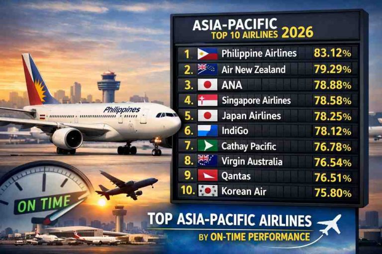 Philippine Airlines Tops Cirium’s 2026 On-Time Performance Rankings in Asia-Pacific