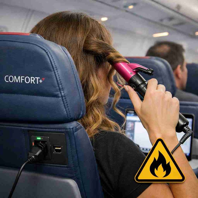 Delta Passenger’s In-Flight Curling Iron Sparks Safety Debate