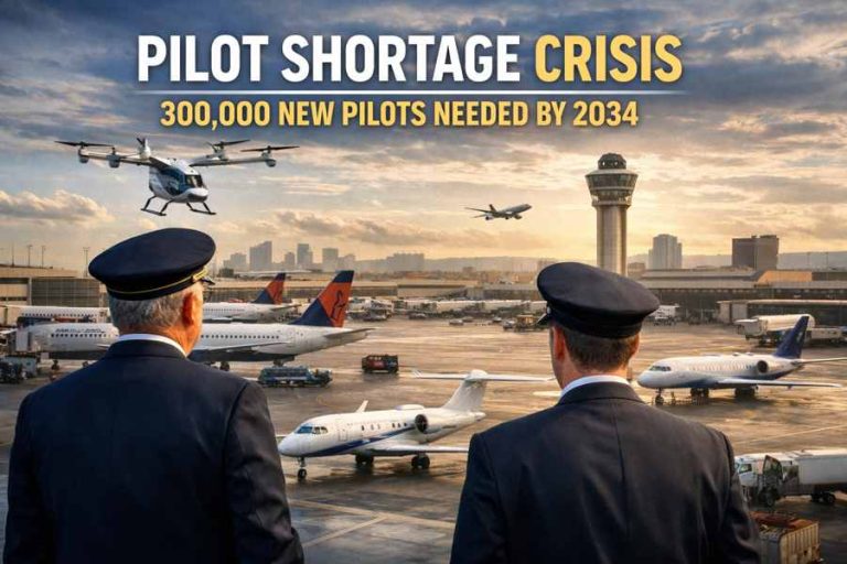 Pilot Shortage Deepens as Aviation Needs 300,000 by 2034