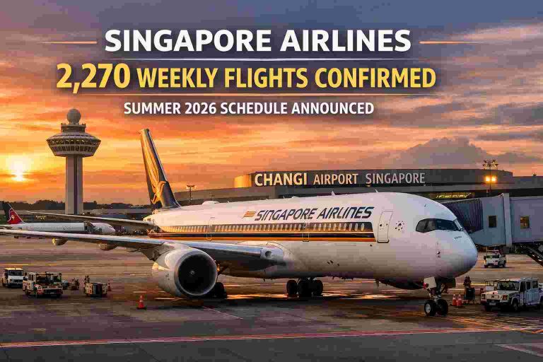 Singapore Airlines Confirms 2,270 Weekly Flights in Summer 2026 Schedule Singapore Airlines Confirms 2,270 Weekly Flights in Summer 2026 Schedule