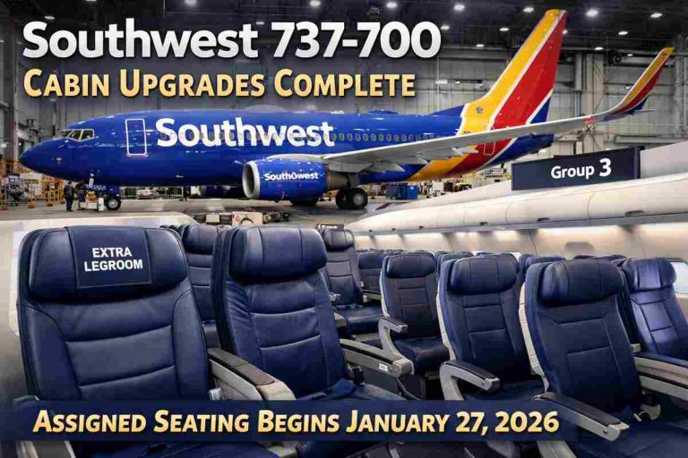Southwest Completes Cabin Modifications Across Boeing 737-700 Fleet Ahead of Assigned Seating Shift Southwest Completes Cabin Modifications Across Boeing 737-700 Fleet Ahead of Assigned Seating Shift