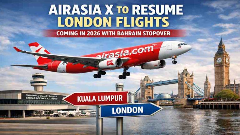 AirAsia X Plans Return to London in 2026 With Bahrain Stopover
