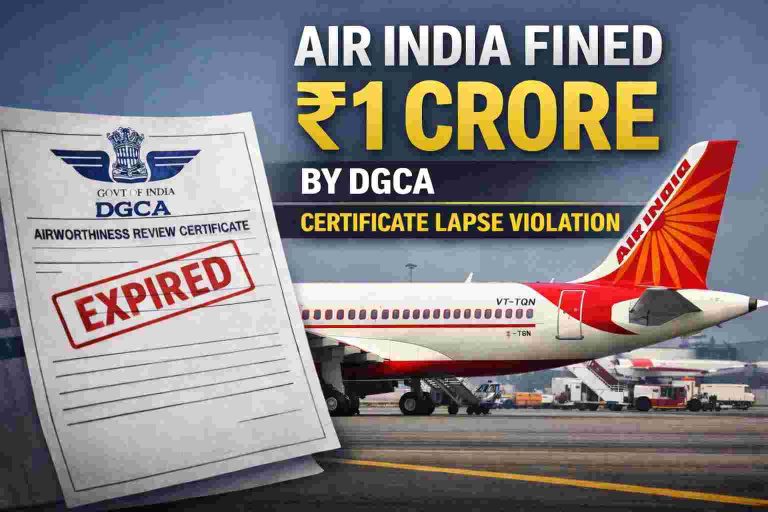 Air India Penalized ₹1 Crore After Aircraft Flies Without Valid Safety Clearance