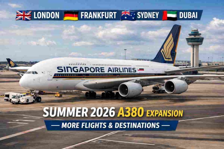 Singapore Airlines Expands A380 Network for Summer 2026, Boosting Long-Haul Capacity and Premium Routes