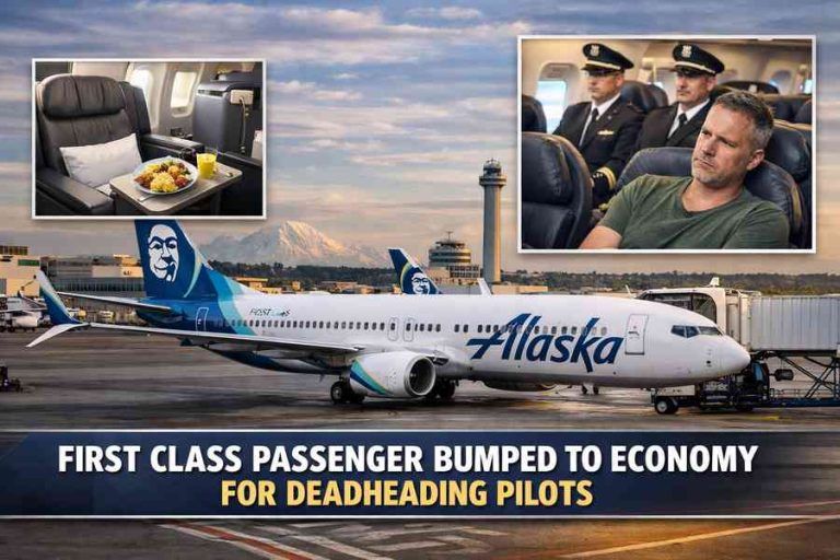 Alaska Airlines Downgrades First Class Passenger to Seat Deadheading Pilots