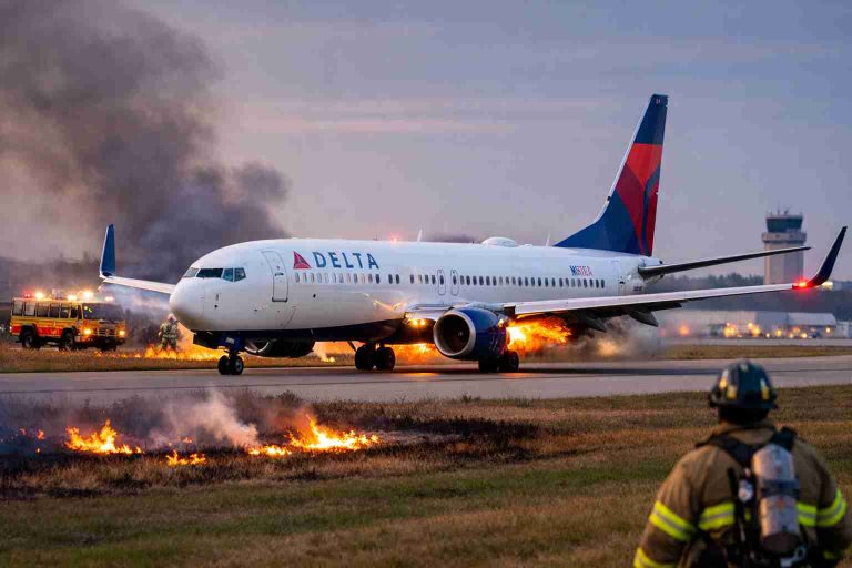 Delta 737 Engine Failure Sparks Fire, Forces Emergency Return to Savannah