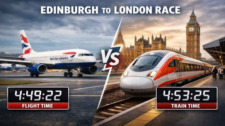 British Airways Flight Edges Train in Close UK Travel-Time Test