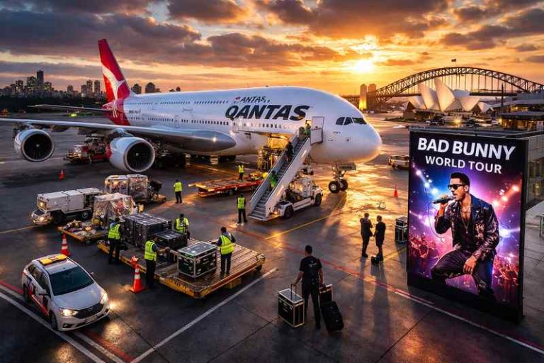 Qantas A380 Mystery Charter Tied to Bad Bunny’s Global Tour