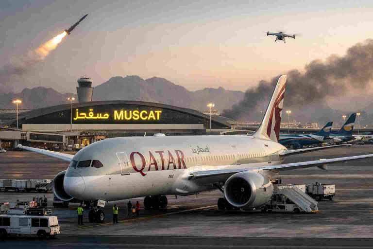 Qatar Airways Shifts Limited Operations to Oman as Doha Airspace Closure Strands Thousands Qatar Airways Shifts Limited Operations to Oman as Doha Airspace Closure Strands Thousands