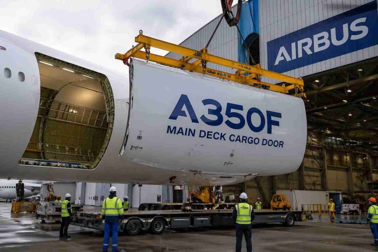 Airbus Moves Closer to A350 Freighter Debut with Key Cargo Door Installation