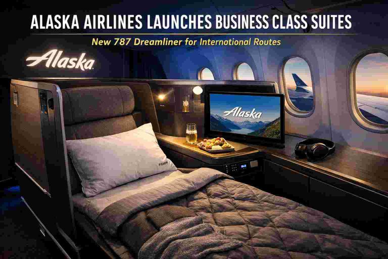 Alaska Airlines Unveils First Business Class Suites as It Expands Global Reach