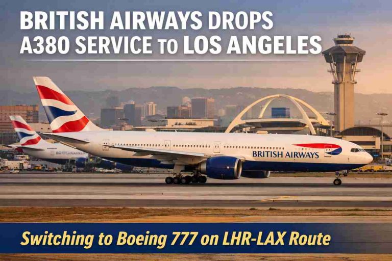 British Airways Drops A380 Service on London–Los Angeles Route, Shifts to 777 Fleet