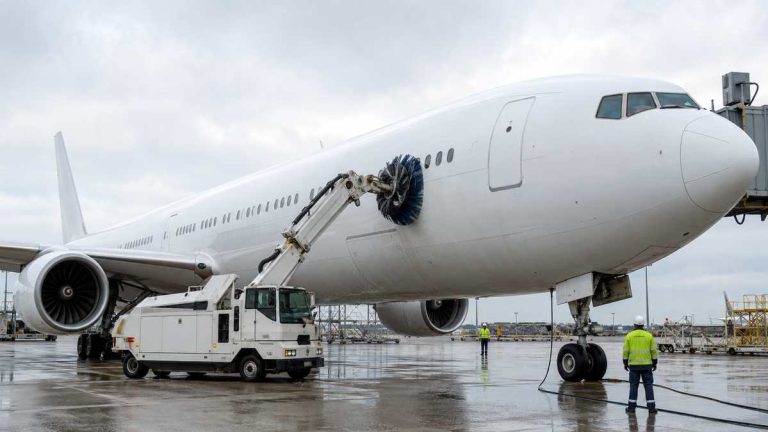 Japan Airlines Turns to Robots to Cut Aircraft Washing Work by 40%